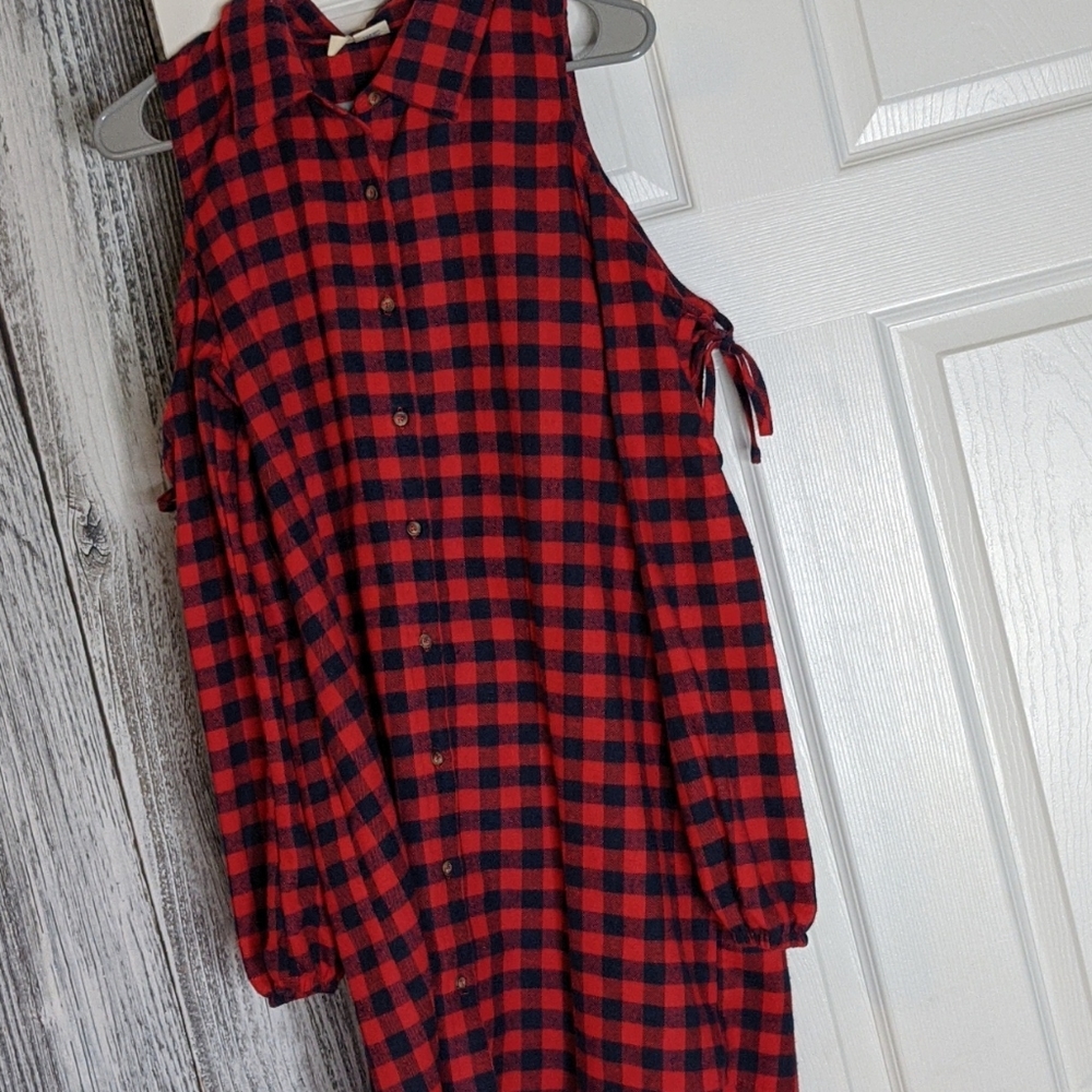 Plaid flannel dress